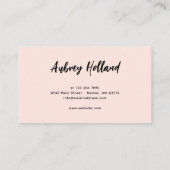 メイクアップ&爪、 ネイルホワイトスクリプト2枚 名刺 (裏面)