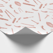 メイクアップ、眉、目、まつ、バラ金ゴールド ラッピングペーパー (角)