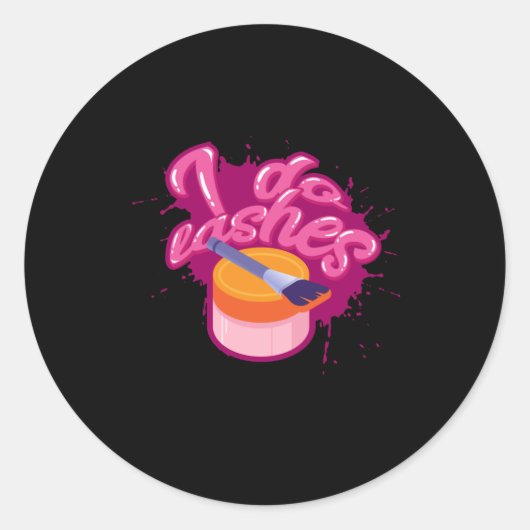 メイクアップ – 私は点滅する – 美容師のために ラウンドシール (正面)