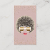 メイクアップ&美容師モダン金ゴールド紙吹雪美しい 名刺 (正面)