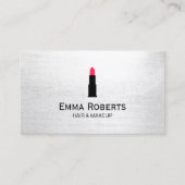 メイクアップ&美容師リップスティックエレガントミニマリスト 名刺 (正面)