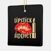 メイクアップ – Lipstick Addict セラミックオーナメント (左)