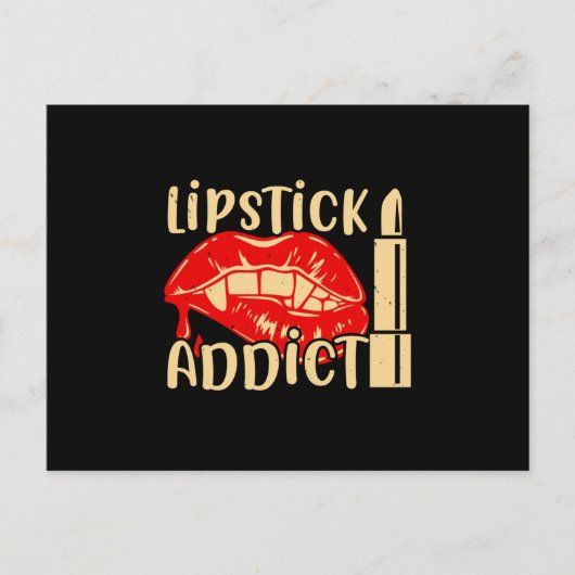 メイクアップ – Lipstick Addict ポストカード (正面)