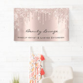 メイクアップArtistLashes延長ヘアサロンローズドリップ 横断幕 (インサイチュ)