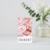 メイクアップPMUマイクロブレイディングヘナサロン名刺 名刺 (スタンド正面)