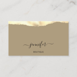 メイクアップQRコードパウダーマスタードグリーン金ゴールド 名刺