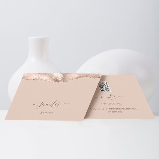 メイクアップQRコードパウダー赤面スキニー 名刺