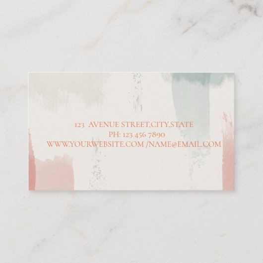 メイクアッモダンプアーティスト水彩画 名刺 (裏面)