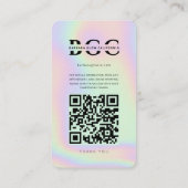 メイクアッモダンプアーティストInstagramホログラフィック 名刺 (裏面)