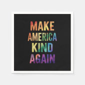 メイクアメリカインクルーズアリアインボーLGBTQゲイ スタンダードカクテルナプキン (正面)