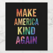メイクアメリカインクルーズアリアインボーLGBTQゲイ ワインラベル (シングルラベル)