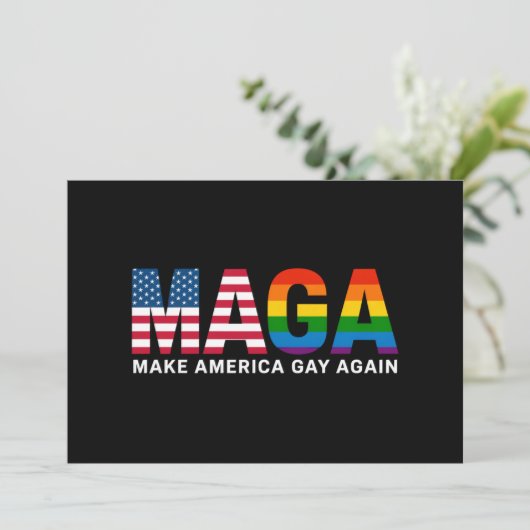 メイクアメリカゲイ再びゲイプライド2025 LGBTQ+ 招待状 (スタンド正面)