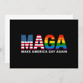 メイクアメリカゲイ再びゲイプライド2025 LGBTQ+ 招待状 (正面/裏面)