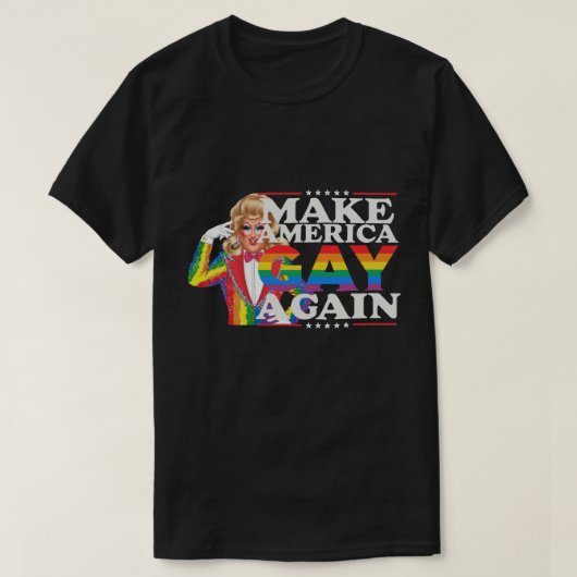 メイクアメリカゲイ再び， LGBTLove, Rainbow LGBTQ Tシャツ (デザイン正面)