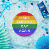 メイクアメリカゲイ ペーパープレート (パーティー)