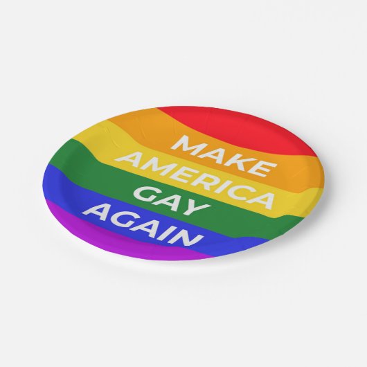 メイクアメリカゲイ ペーパープレート (アングル)