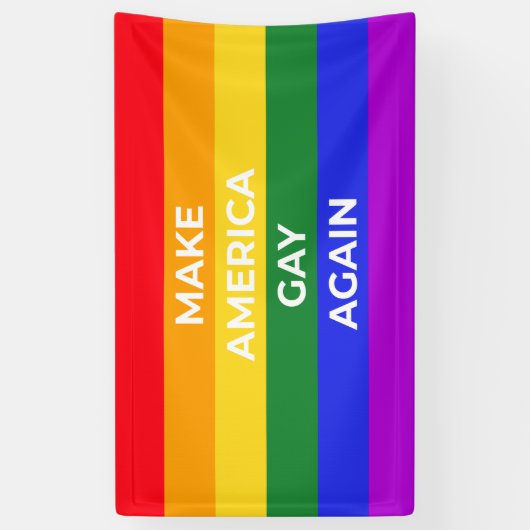 メイクアメリカゲイ 横断幕 (縦)