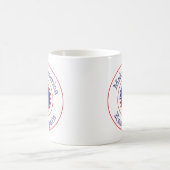 メイクアメリカニットおもしろい赤白青 コーヒーマグカップ (中央)