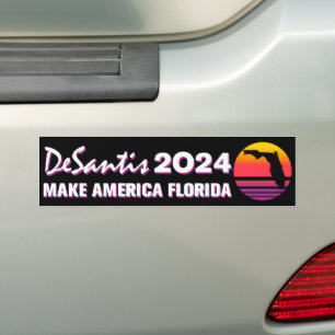 メイクアメリカフロリダレトロデサンティス2024 バンパーステッカー