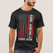 メイクアメリカ先住民再びアメリカ先住民 Tシャツ (正面)