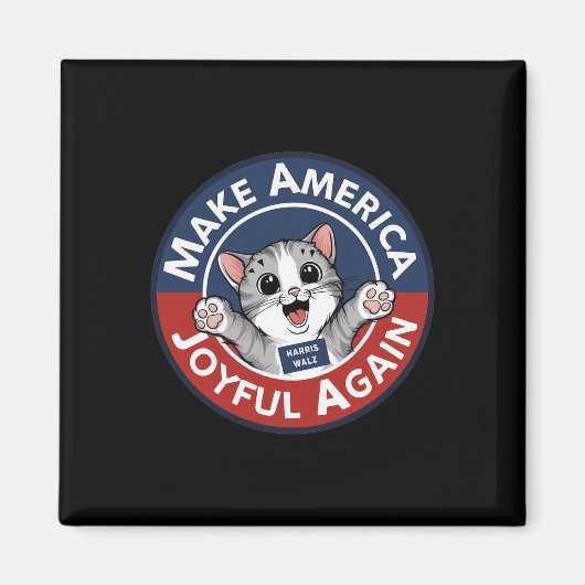 メイクアメリカ再び喜ぶハリスウォーツ2024 マグネット (正面)