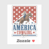 メイクアメリカ女性のカーボーイ シール (シート)