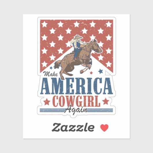 メイクアメリカ女性のカーボーイ シール (シート)