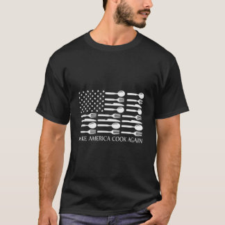 メイクアメリカ調理師アゲイン料理シェフ Tシャツ