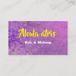 メイクアーティストのピンクパープル抽象芸術 名刺