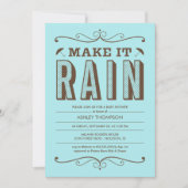 メイクイットレインブルーベビーシャワー招待状 招待状 (正面)