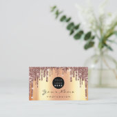 メイクイベントプランナーカスタムロゴバラ銅 名刺 (スタンド正面)