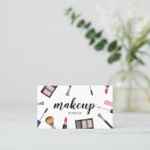 メイクイラストレーションメイクアップアーティスト美容師 名刺 (スタンド正面)