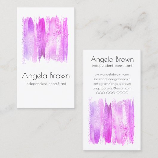 メイクエレガントアップアーティストピンク 名刺 (正面/裏面)