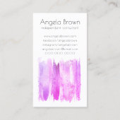 メイクエレガントアップアーティストピンク 名刺 (裏面)