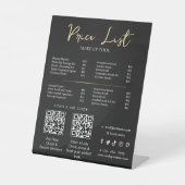 メイクエレガントアップアーティスト価格表テンプレート | ビューティー 台座サイン (正面)