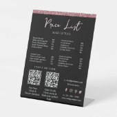 メイクエレガントアップアーティスト価格表テンプレート | ビューティー 台座サイン (正面)