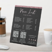 メイクエレガントアップアーティスト価格表テンプレート | ビューティー 台座サイン (インサイチュ)