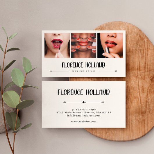 メイクエレガントアップアーティスト写真コラージュ 名刺