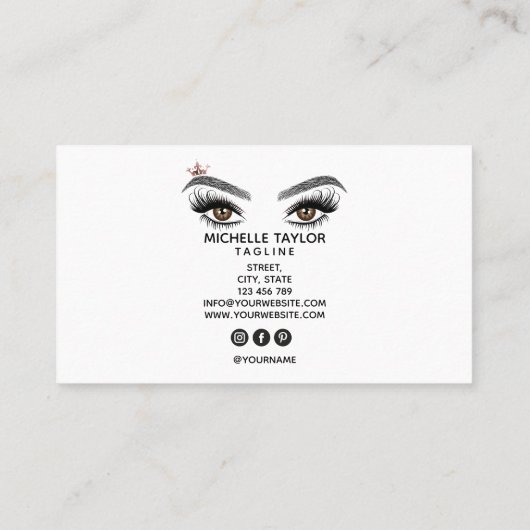 メイクエレガントアップアーティスト美しいLash Extension eye 名刺 (裏面)