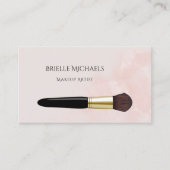 メイクエレガントアップアーティスト赤面ピンク化粧品ブラシ 名刺 (正面)