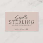 メイクエレガントアップアーティスト赤面ピンク 名刺 (正面)