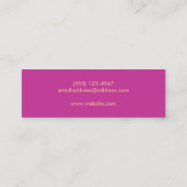 メイクエレガントアップアーティスト金ゴールドピンクメイクブラシ スキニー名刺 (裏面)