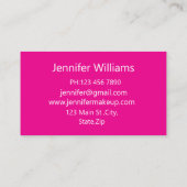 メイクエレガントアップアーティスト金ゴールドピンクラグジュアリートレンディー 名刺 (裏面)
