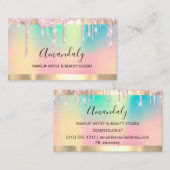 メイクエレガントアップアーティスト髪のサロン自筆証書 名刺 (正面/裏面)