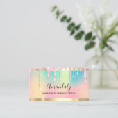 メイクエレガントアップアーティスト髪のサロン自筆証書 名刺 (スタンド正面)