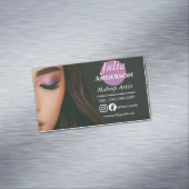 メイクエレガントアップアーティストMUA写真小規模企業 マグネット名刺 (インサイチュ)