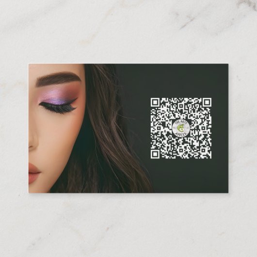 メイクエレガントアップアーティストMUA写真小規模企業 名刺 (裏面)