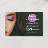 メイクエレガントアップアーティストMUA写真小規模企業 名刺 (正面)