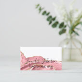 メイクエレガントタイポグラフィバラ石英瑪瑙 名刺 (スタンド正面)