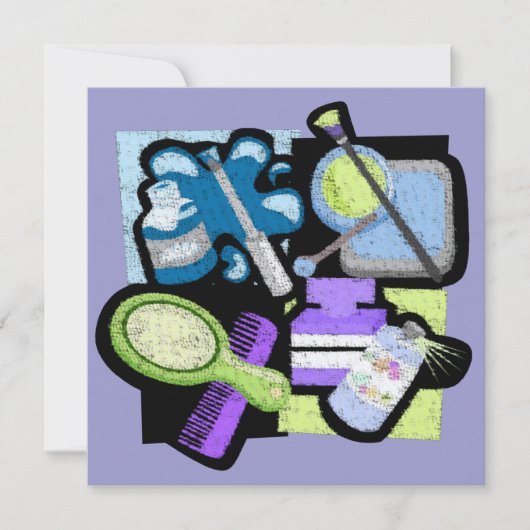 メイクオーバーパーティの招待状 招待状 (正面)